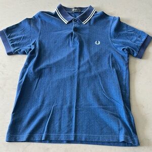 Fred Perry Blue Polo Shirt